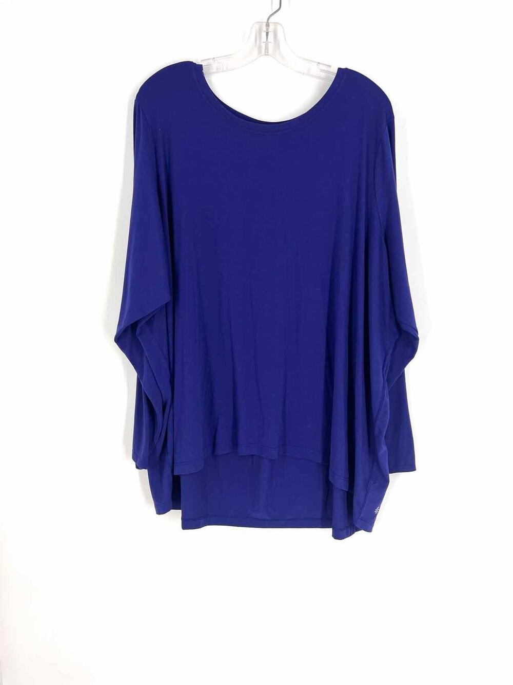 Athleta Size 2X Navy Solid PLUS Top-Long Sleeve-Plus